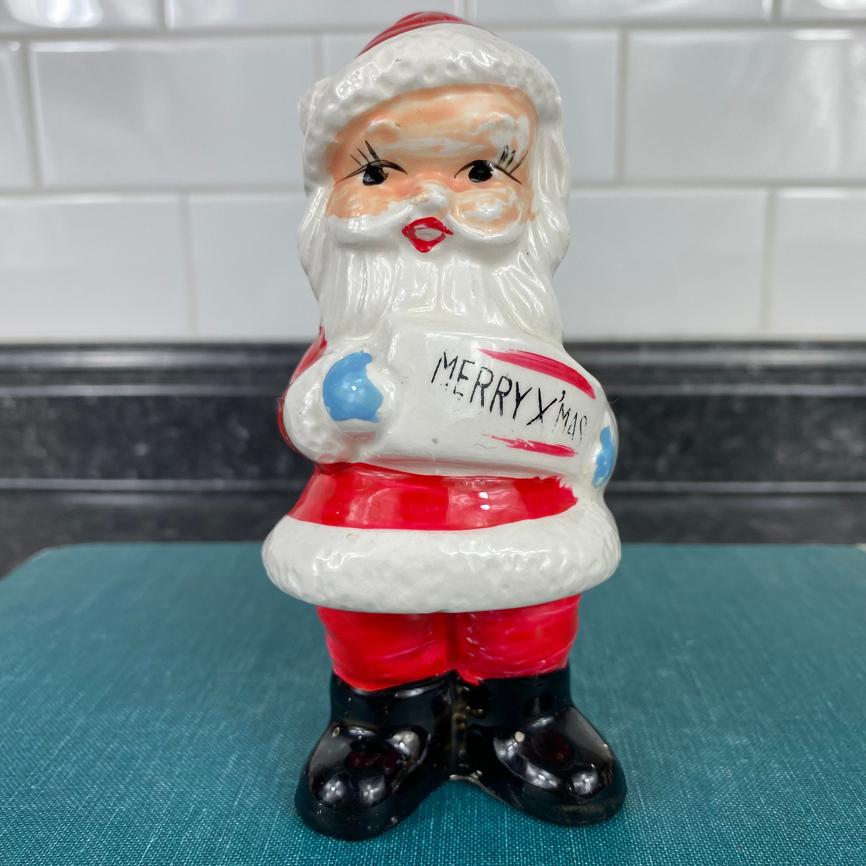 【上品】 Vintage Set Shaker Pepper & Salt Claus Mrs. and Santa 標本