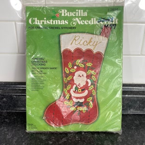 Vintage Bucilla The Night Before Christmas Cross Stitch Stocking Kit 18  82735