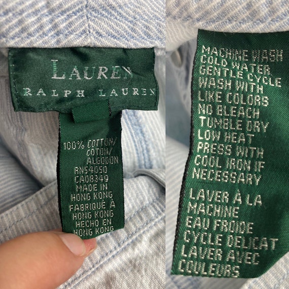 Vintage Lauren Ralph Lauren Whitewash Jean Skirt … - image 10