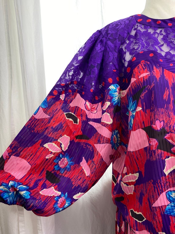 Vintage Diane Freis Floral & Lace 3 Piece Set: Sk… - image 9