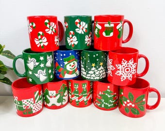 Single Waechtersbach Vintage Assorted Mug Various Designs: Hearts, Apple, Animals, Florals, Christmas, NBC, Germany Spain, Sold Individually