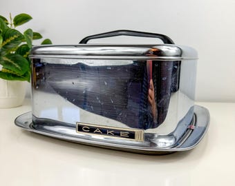 ビンテージ リンカーン ビューティーウェア ケーキキャリア MCM クローム ブラック ハンドル サイドラッチ