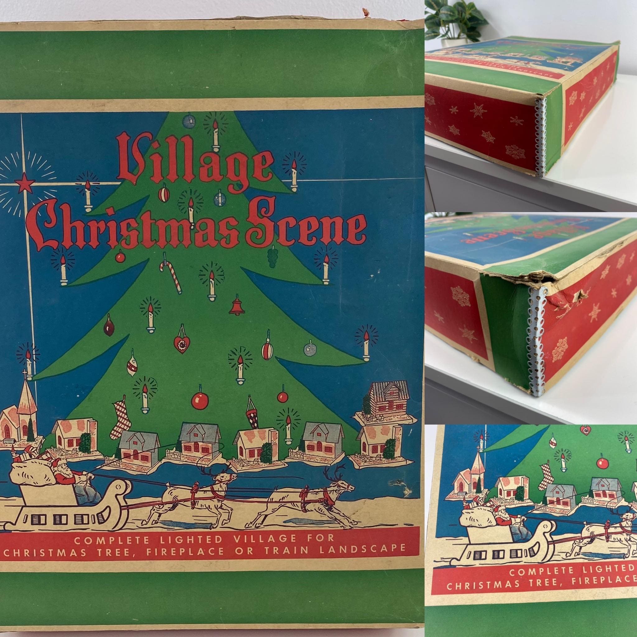Vintage Japan Santa Sleigh Reindeer Figurines - Etsy