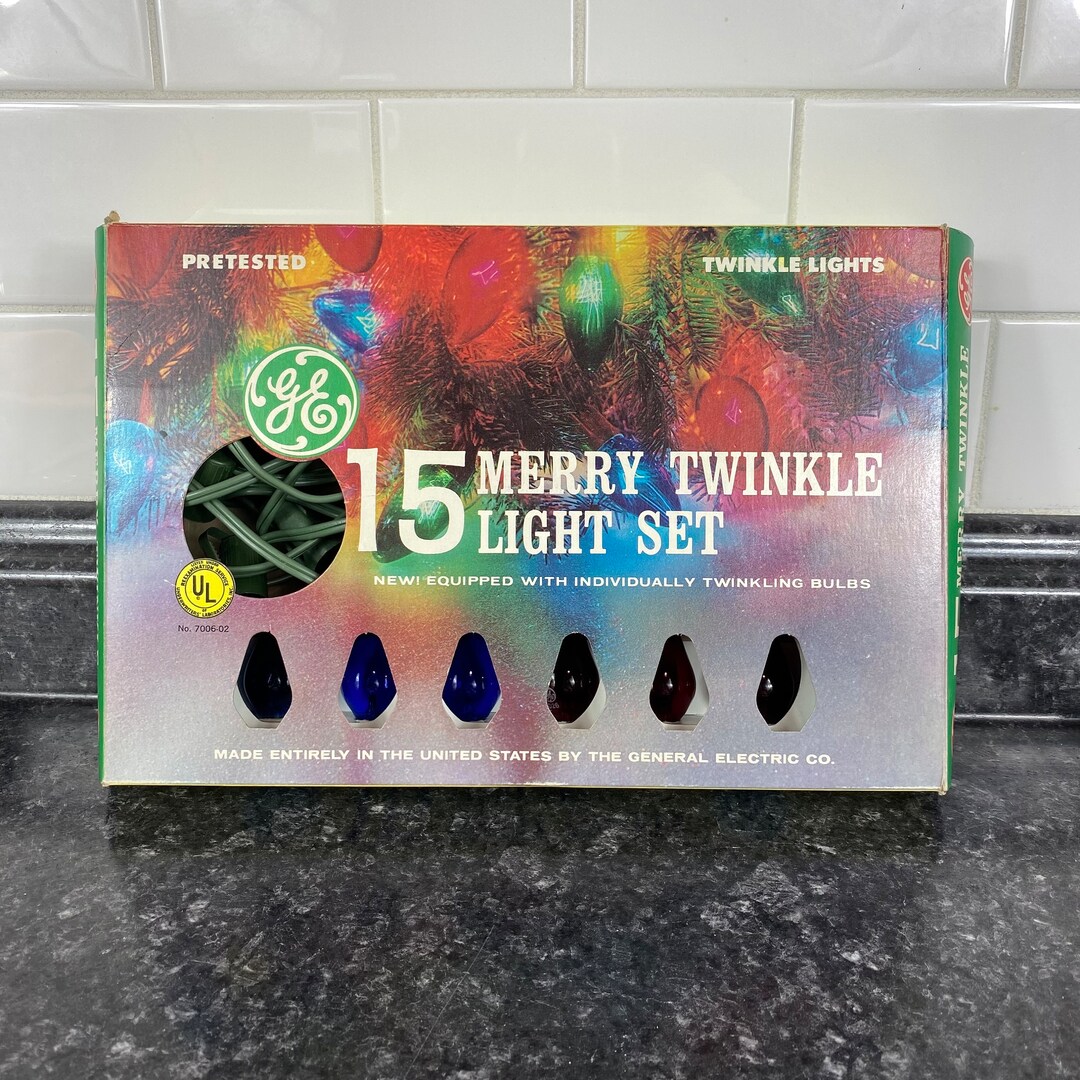 Vintage GE Christmas Merry Bright 15 Light Set General Etsy