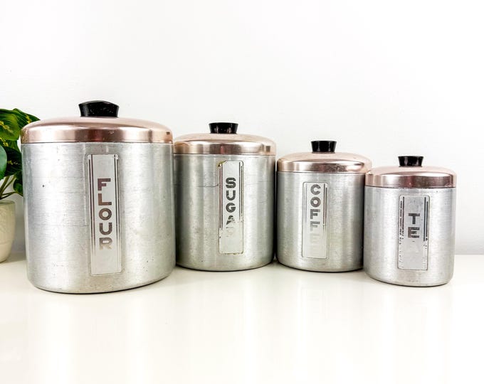 Vintage Aluminum Canister Set