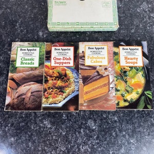 Vintage Bon Appetit Miniature Cookbook Set: 1987 Recipe Collection