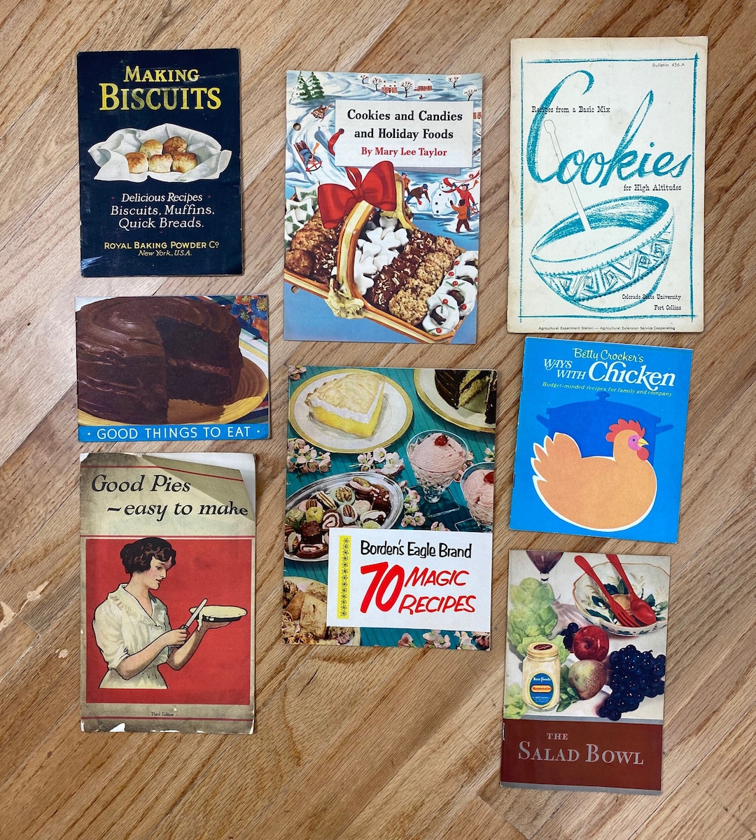 Vintage Cooking Baking Booklet Lot of 8 Pamphlets | Advertising Recipe ...