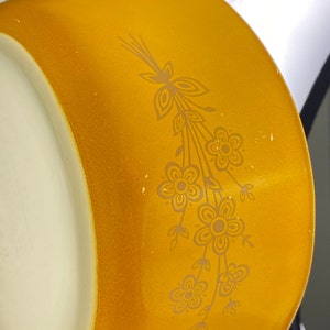 Vintage Pyrex Butterfly Gold 2 II Round Casseroles w/Lid 472 Harvest Gold Butterfly Gold Redesigned image 9