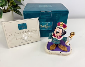 Vintage Mickey Mouse Walt Disney Classics Collection Figurine - Long Live the King w/COA