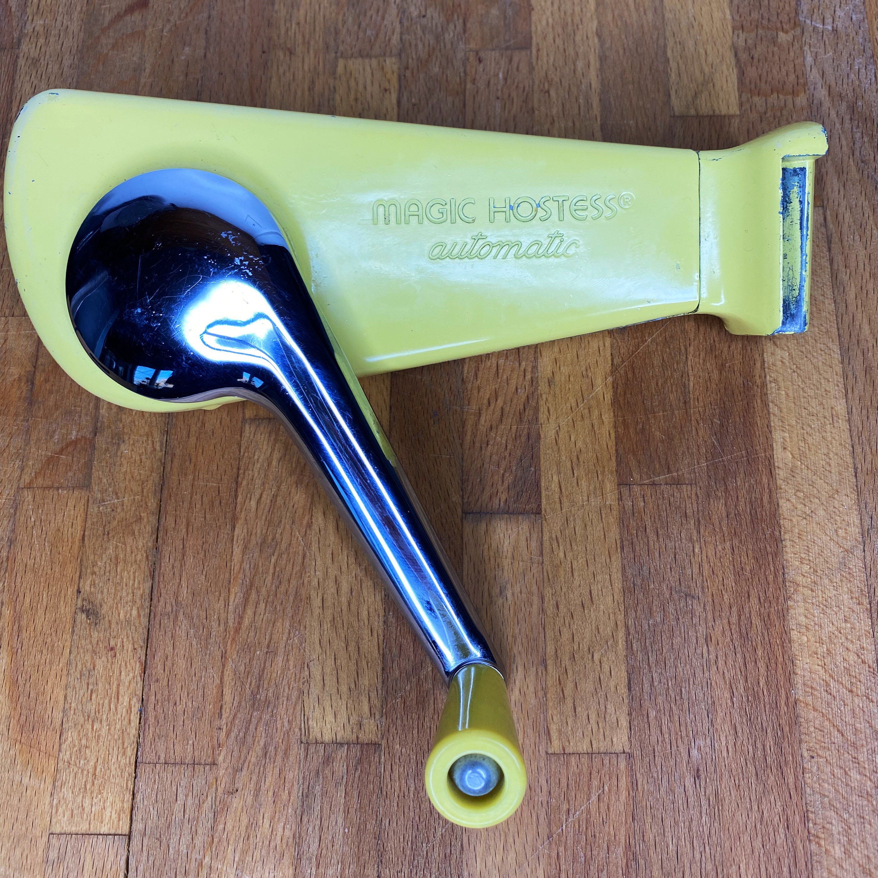 Vintage Yellow Magic Hostess Automatic Can Opener 1950's Wall Mounted Can  Opener MCM Retro Can Opener 