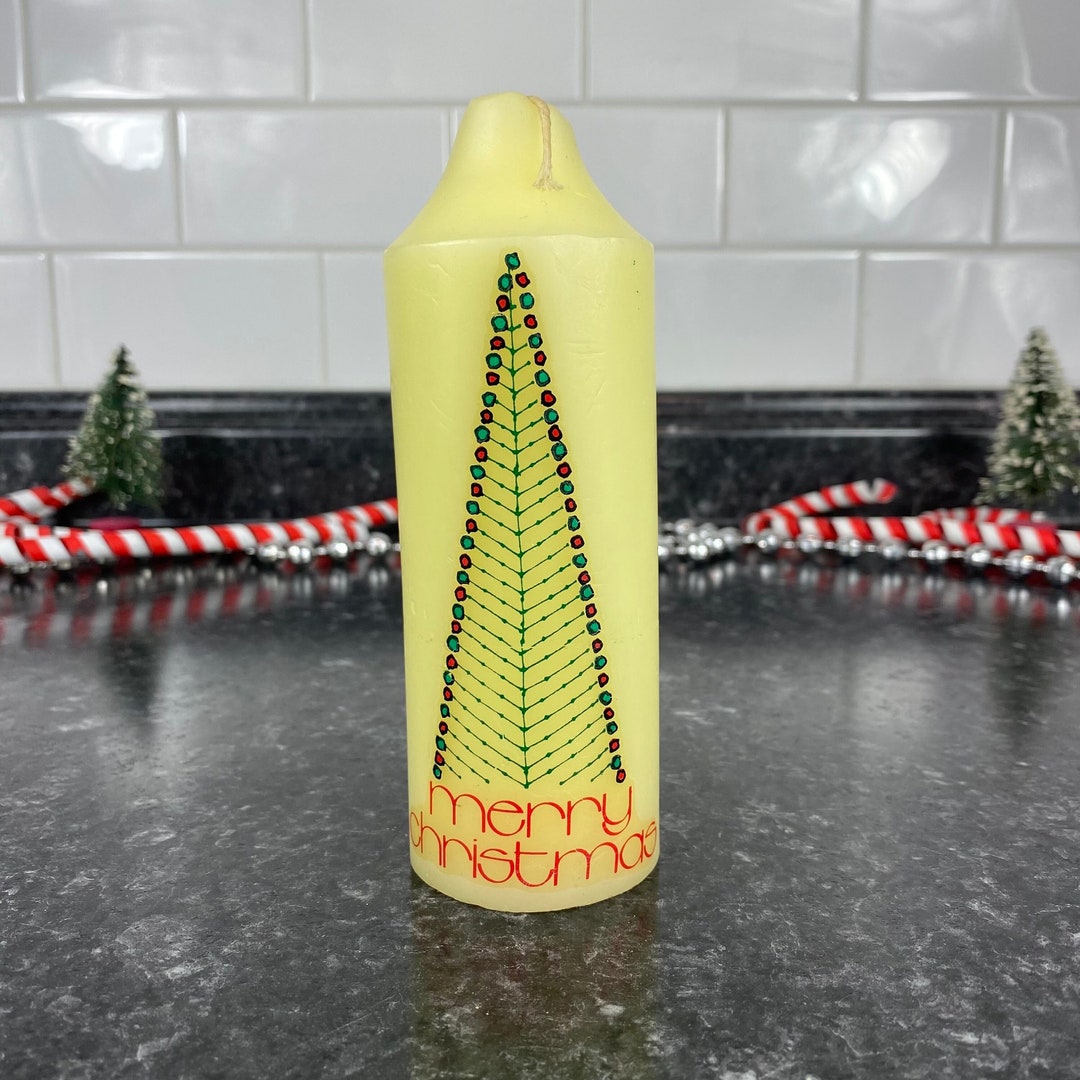 Vintage Christmas Candle Colonial Candle of Cape Cod Merry Etsy