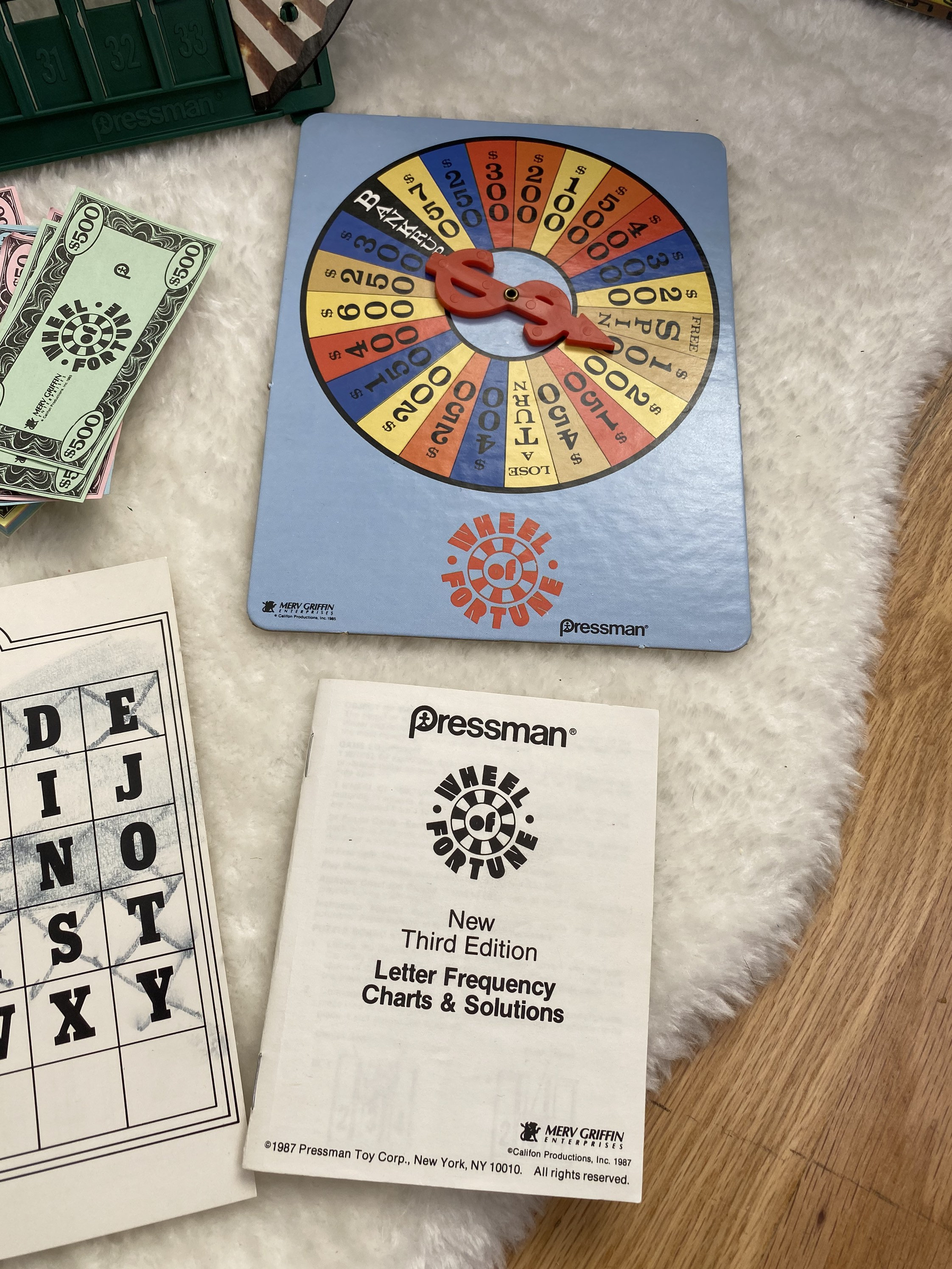 Vintage Wheel of Fortune Board Game by Pressman 1986 3rd Etsy