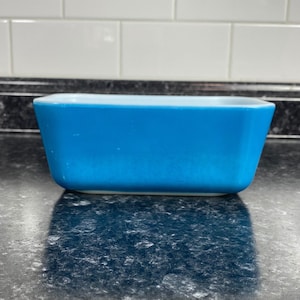 Vintage Pyrex Primary Blue Refrigerator Dish #502 no Lid | Vintage 1940&#39;s Fridgie | Pyrex Vintage Blue Refrigerator Dish | Replacement Dish