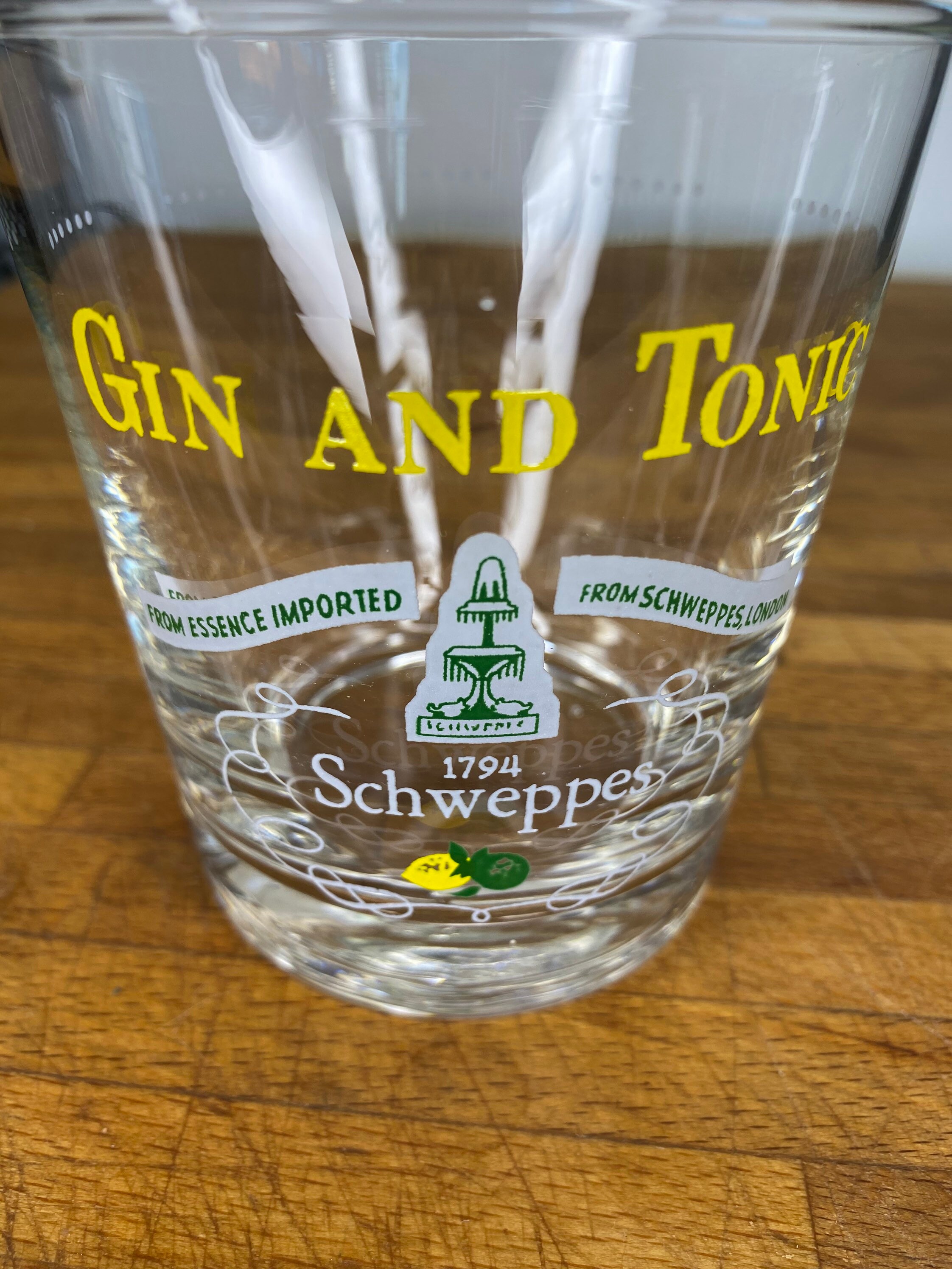 Vintage Libby Schweppes Gin and Tonic Set of Six 6 Lowball Etsy