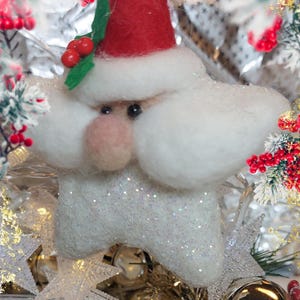 Needlefelted Santa Star