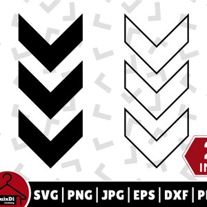 Three Arrows SVG Files, Arrows Cut File, Silhouette Arrow Vector Files Cricut - Instant Download | svg, png, dxf, eps, pdf