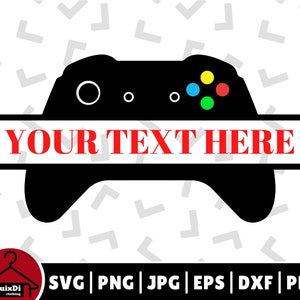 レイヤー分割ゲーム コントローラー SVG、ジョイスティック SVG、ゲーマー名フレーム SVG、分割モノグラム XBOX PS5 コントローラー Cricut 即時ダウンロード