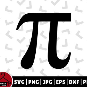Símbolo matemático Pi SVG, letra grega Pi Cut file Arquivo CnC, Silhueta - Cricut - Download instantâneo | PNG transparente, dxf, eps, pdf
