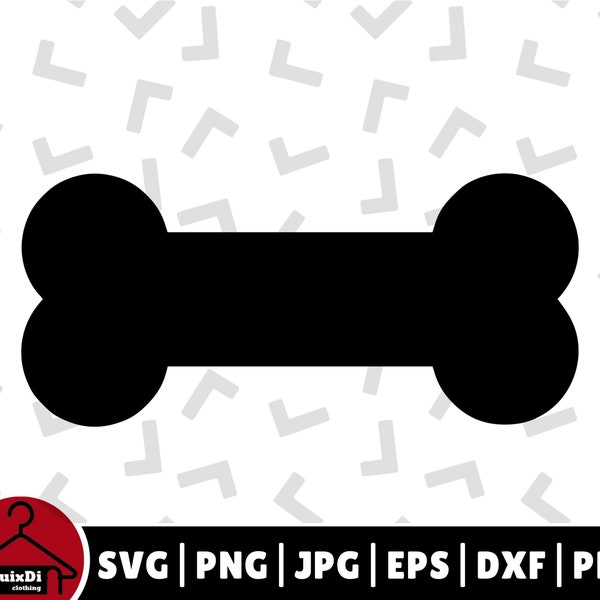 Dog Bone Svg, Dog Bone Vector Clip Art Silhouette - Cricut - Instant Download | svg, png, dxf, eps, pdf