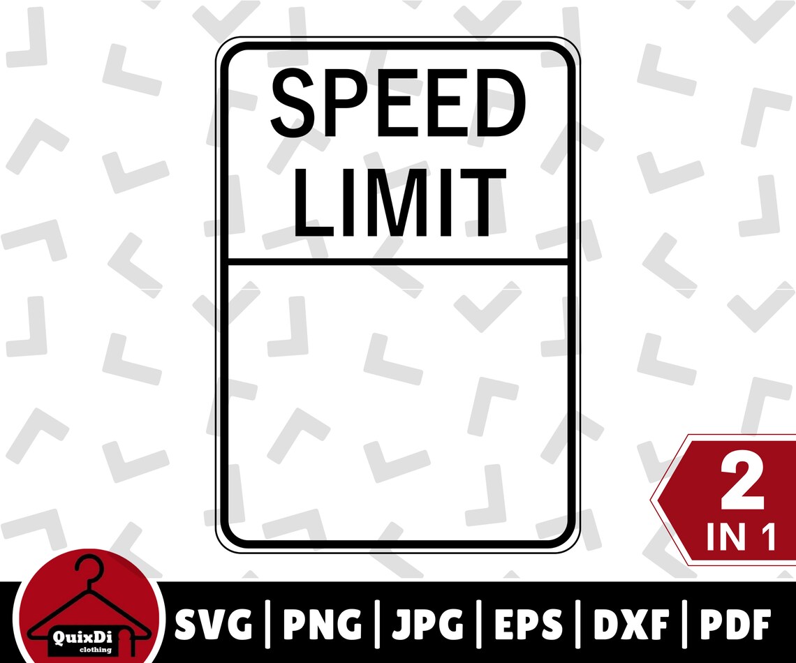 Blank Speed Limit SVG Speed Limit Clipart Road Sign SVG - Etsy