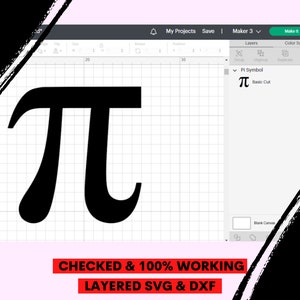 Pi Math Symbol SVG, Greek Letter Pi Cut File Cnc File, Silhouette ...