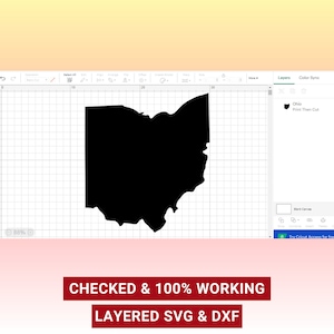 Ohio Map SVG, Ohio State Map Vector File, States of America Silhouette ...