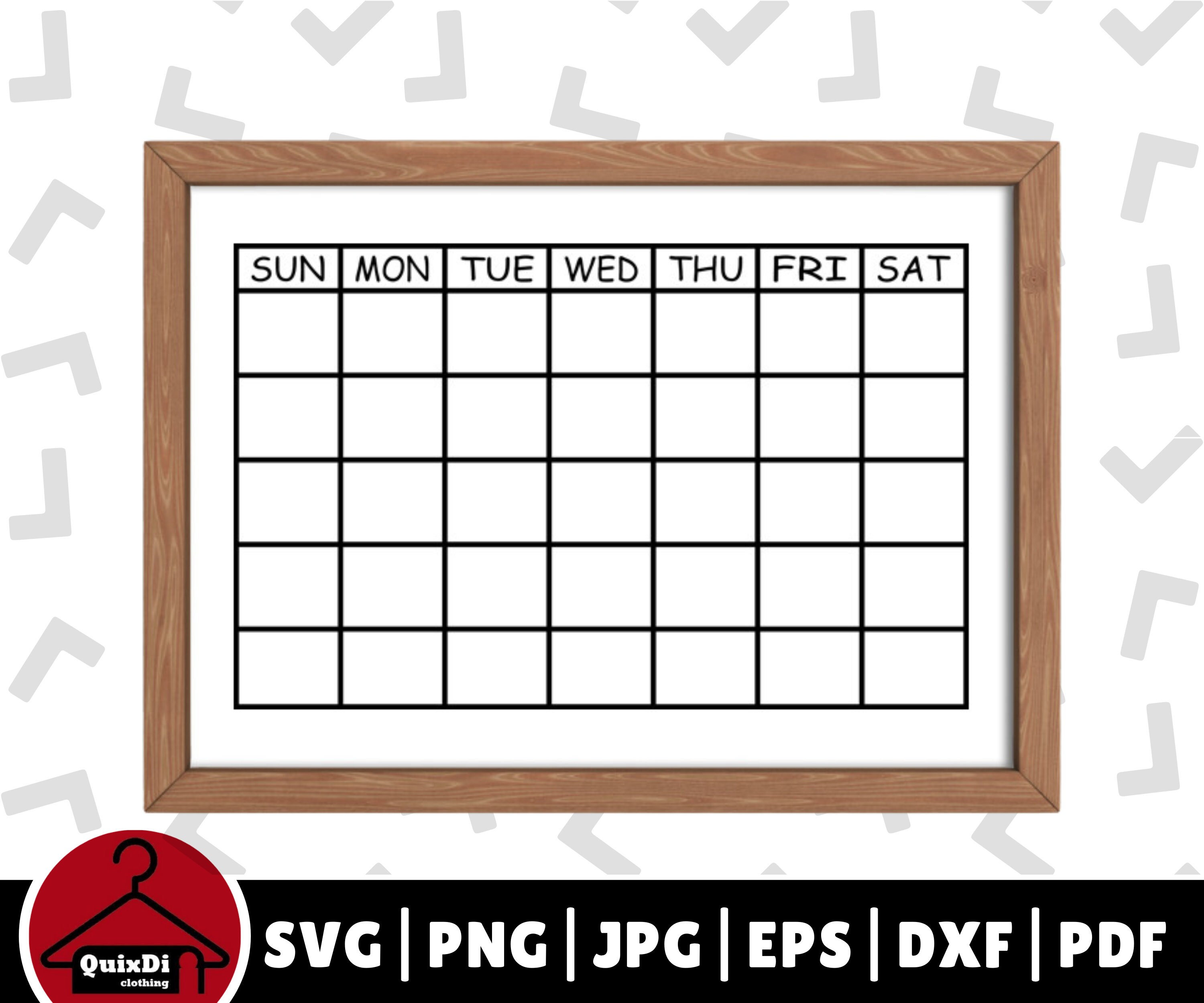 Blank Calendar Png - Etsy