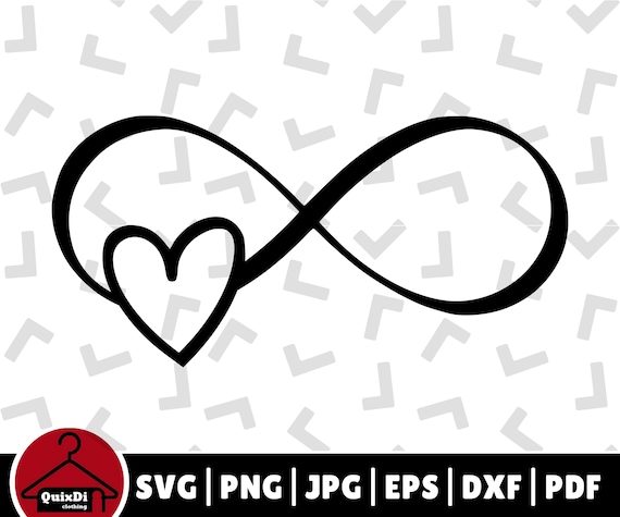 Infinity Symbol With Heart Svg Forever Symbol Clipart Cnc | Etsy