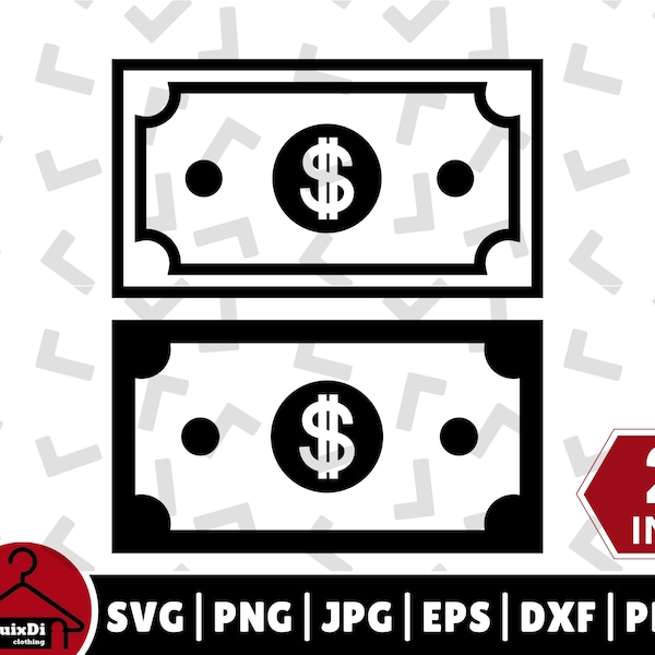 Dollar Bill Svg, Money Dollar Paper Bill Board Games Clip Art Silhouette - Cricut - Instant Download | svg, png, dxf, eps, pdf