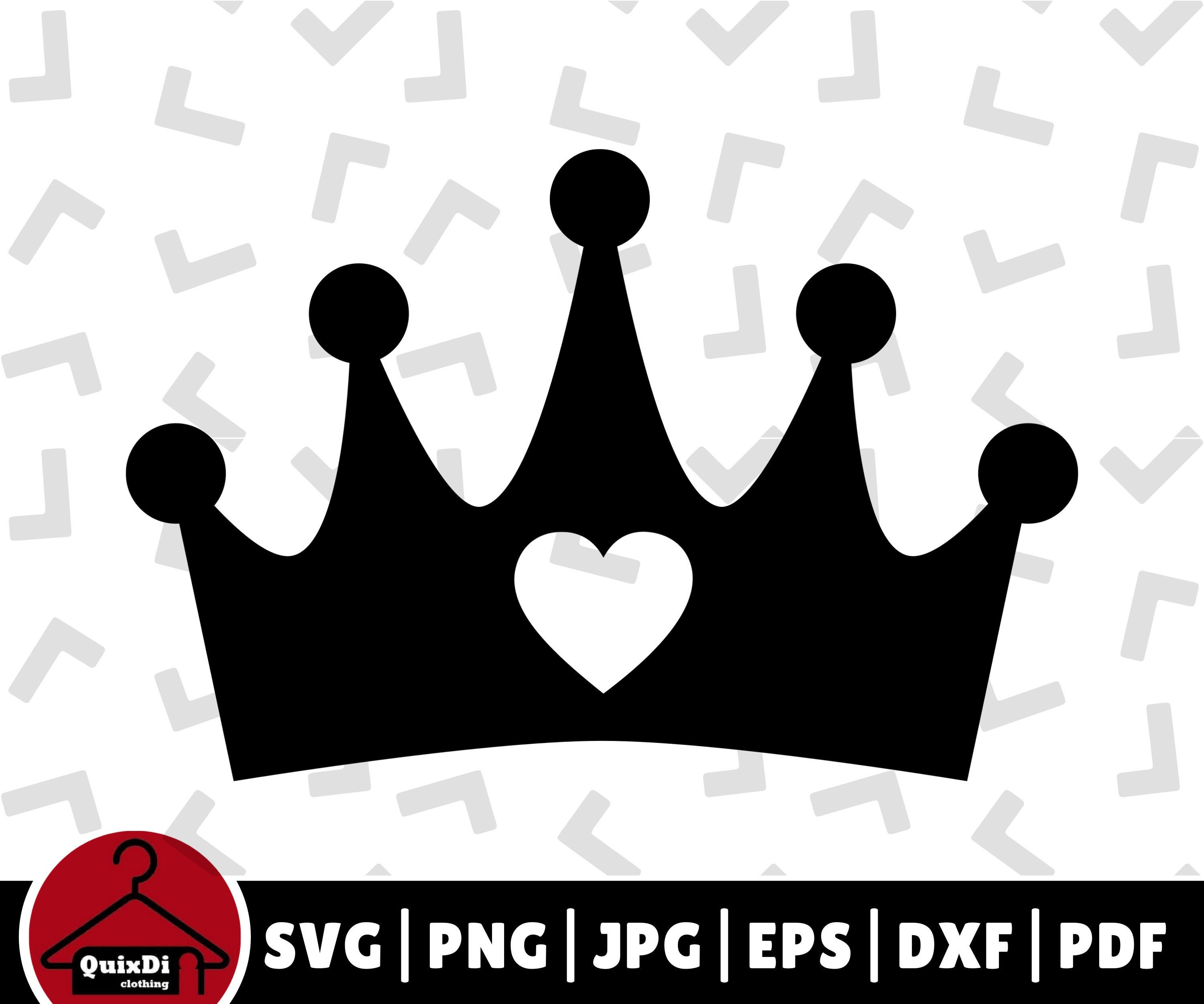 Art & Collectibles Digital png Cricut pdf svg Princess Queen Crown Cut