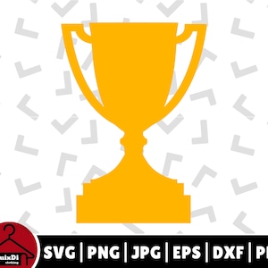 Trofeo Svg, Champion Cut file Sports Award Clipart Silhouette - Cricut - Instant Download / Trasparente png, dxf, eps, pdf