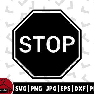 Stop Sign Svg, Red Octagon Stop Sign Clip Art, Street Sign Cut File ...