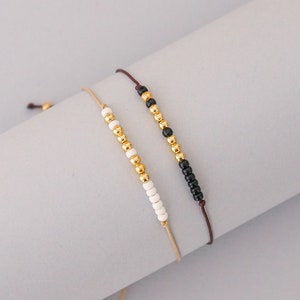 Best friend gift, Morse Code Personalized Friendship Bracelet Set, Matching bracelet set with Custom name or date, Couples Anniversary gifts