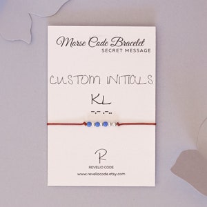 Custom Initials Morse Code Bracelet, Couples Initials, Morse Code Bracelet Custom, Custom Gift Secret Message, Aunt Mom Sister Bracelet