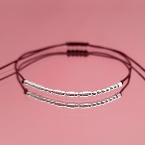 Custom Name Morse Code Bracelet, Gold Bracelet, Rose Gold Bracelet, Custom Gift For Women With Secret Message, Morse Code Love