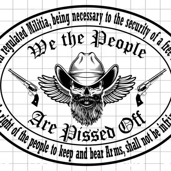 Second Amendment Skull Eagle SVG, 2nd Amendment Graphic, 2A Digital Download (svg, dxf, pdf, png, eps, jpg), digital download all vinyl cuts