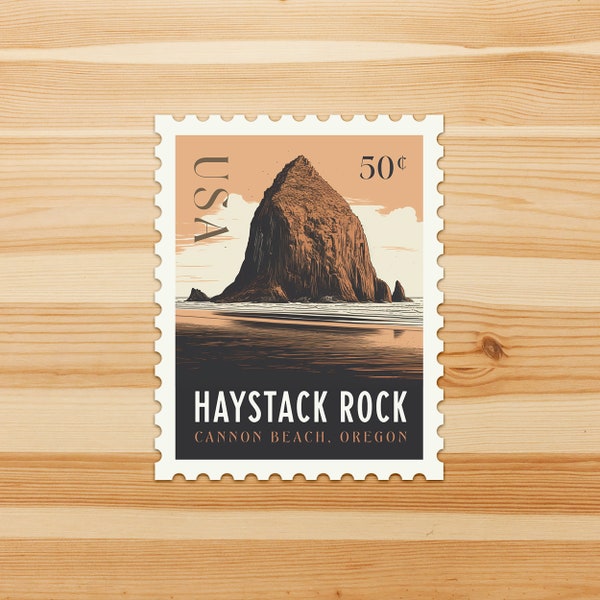 Haystack Rock Oregon Vinyl Sticker - Cannon Beach Oregon Vinyl Sticker - Haystack Rock Art - Oregon Travel Sticker - Oregon Coast Souvenir