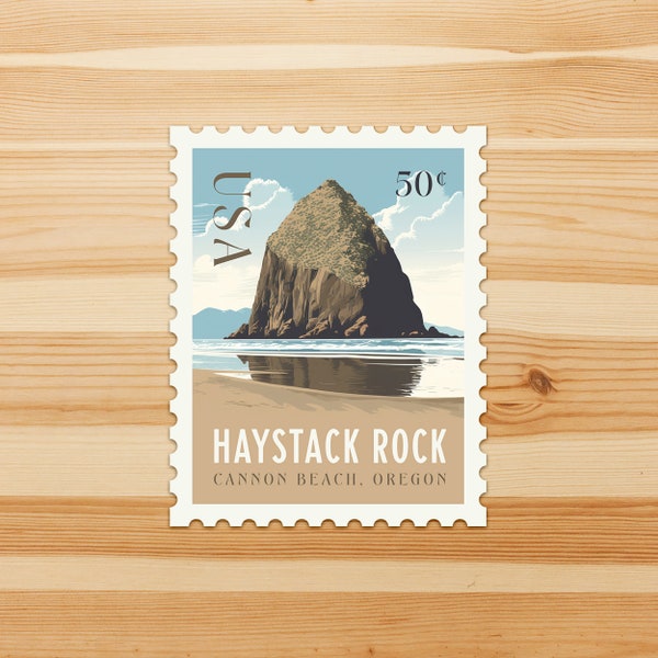 Haystack Rock Oregon Vinyl Sticker - Cannon Beach Oregon Vinyl Sticker - Haystack Rock Art - Oregon Travel Sticker - Oregon Coast Souvenir