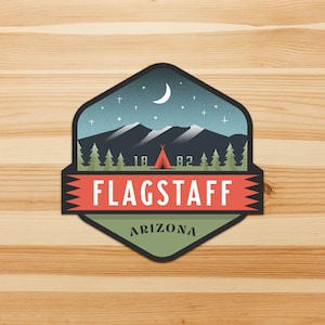 Flagstaff Arizona Vinyl Sticker - Flagstaff Arizona Travel Sticker - Flagstaff Arizona Souvenir - Flagstaff Arizona Art