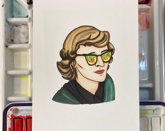 CONNIE CONVERSE PRINT, connie converse, folk music stars, folk fan art