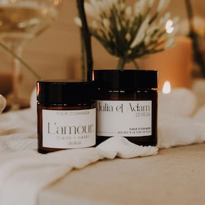 Small candle 60ml soy wax wedding guest gifts baptism