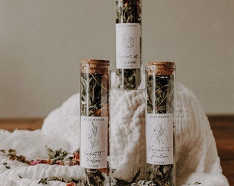 Tube d'infusion bio aux fleurs Mariage et Bapteme