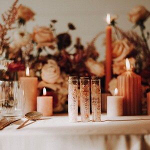 Tube en verre Sel rose de l'Himalaya cadeau Mariage et Bapteme image 5