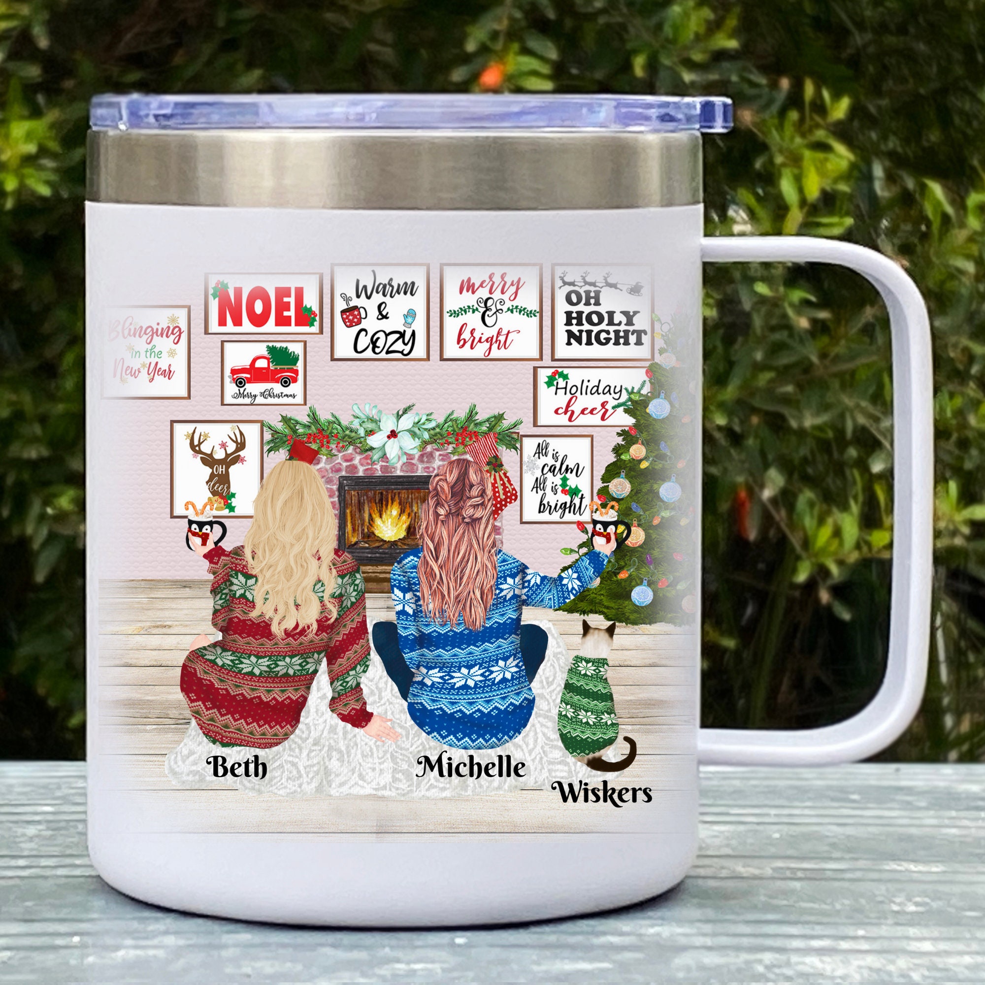 Personalized Christmas Travel Mug Xmas Family or the Whole Etsy