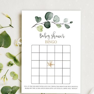 Baby Shower Bingo, Printable Baby Shower Game, Instant download, Minimalist Theme, 61