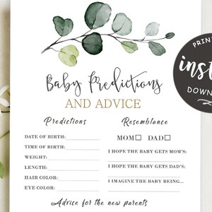 Kaart met voorspellingen voor baby's | Babyshowerspellen | Voorspellingen en advies voor baby's | Advies en wensen voor toekomstige ouders | 61