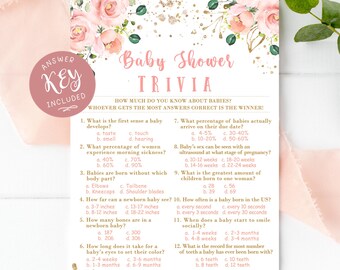 TRIVIA|Baby Shower Game|Trivia Quiz Baby Shower Game, Printable Trivia 31