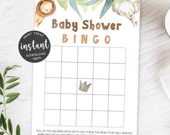 Baby Shower Bingo, Printable Baby Shower Game, Instant Download 21