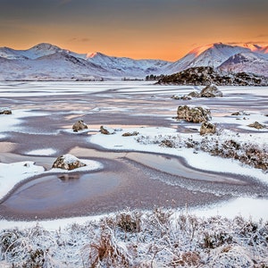 Carte de vœux Noël/Hiver A5 avec paysage unique en Écosse - Rannoch Moor dans les Highlands écossais