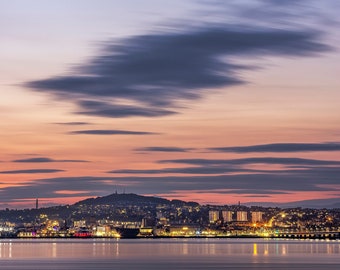 Dundee Dusk Glow Clouds, Scotland - A3, A2 or A1 Scottish Fine Art Photo Print Signed - Free UK Delivery